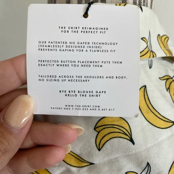 NWT The Shirt Rachel Behrens Banana Button Down - Picture 5 of 6